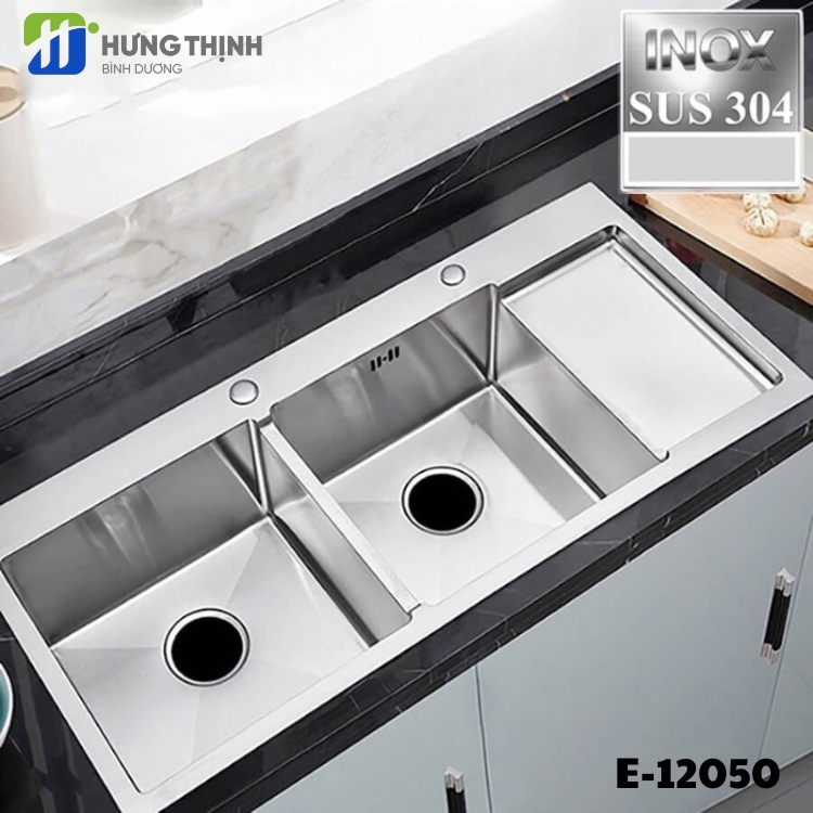 CHẬU RỬA CHÉN 2 HỘC E-12050 (3)