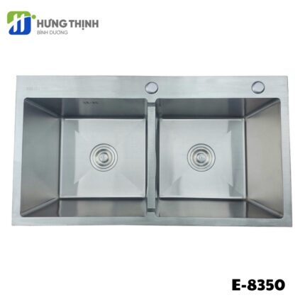 CHẬU RỬA CHÉN 2 HỘC INOX 304  E-8350